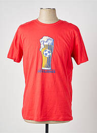 T-shirt coupe droite manches courtes rouge JACK & JONES homme