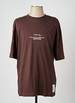 T-shirt marron JACK & JONES homme