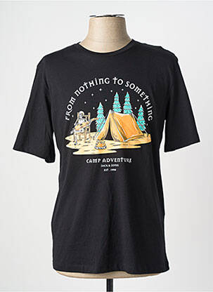 T-shirt noir JACK & JONES homme