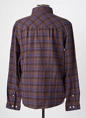 Chemise manches longues marron JACK & JONES homme
