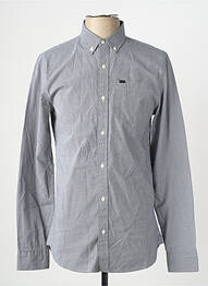 Chemise manches longues gris SUPERDRY homme