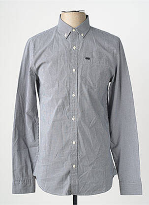 Chemise manches longues gris SUPERDRY homme