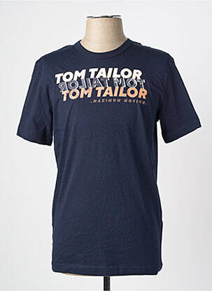 T-shirt coupe droite manches courtes bleu TOM TAILOR homme