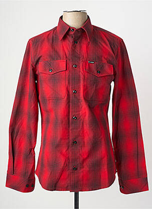 Chemise manches longues rouge G STAR homme