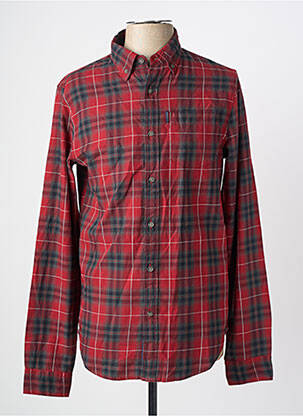 Chemise manches longues manches longues rouge SUPERDRY homme