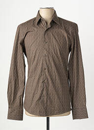 Chemise manches longues marron BRUCE & BUTLER  homme
