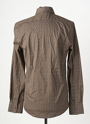 Chemise manches longues marron BRUCE & BUTLER  homme