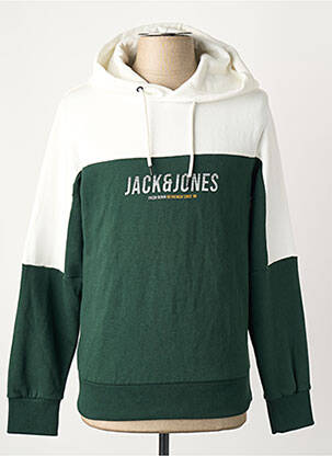 Sweat-shirt à capuche manches longues manches longues vert JACK & JONES homme