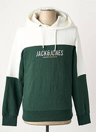 Sweat-shirt à capuche manches longues manches longues vert JACK & JONES homme