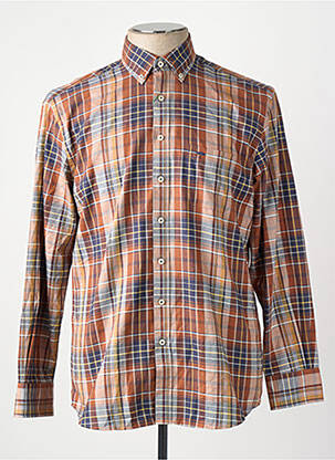 Chemise manches longues marron FYNCH-HATTON homme