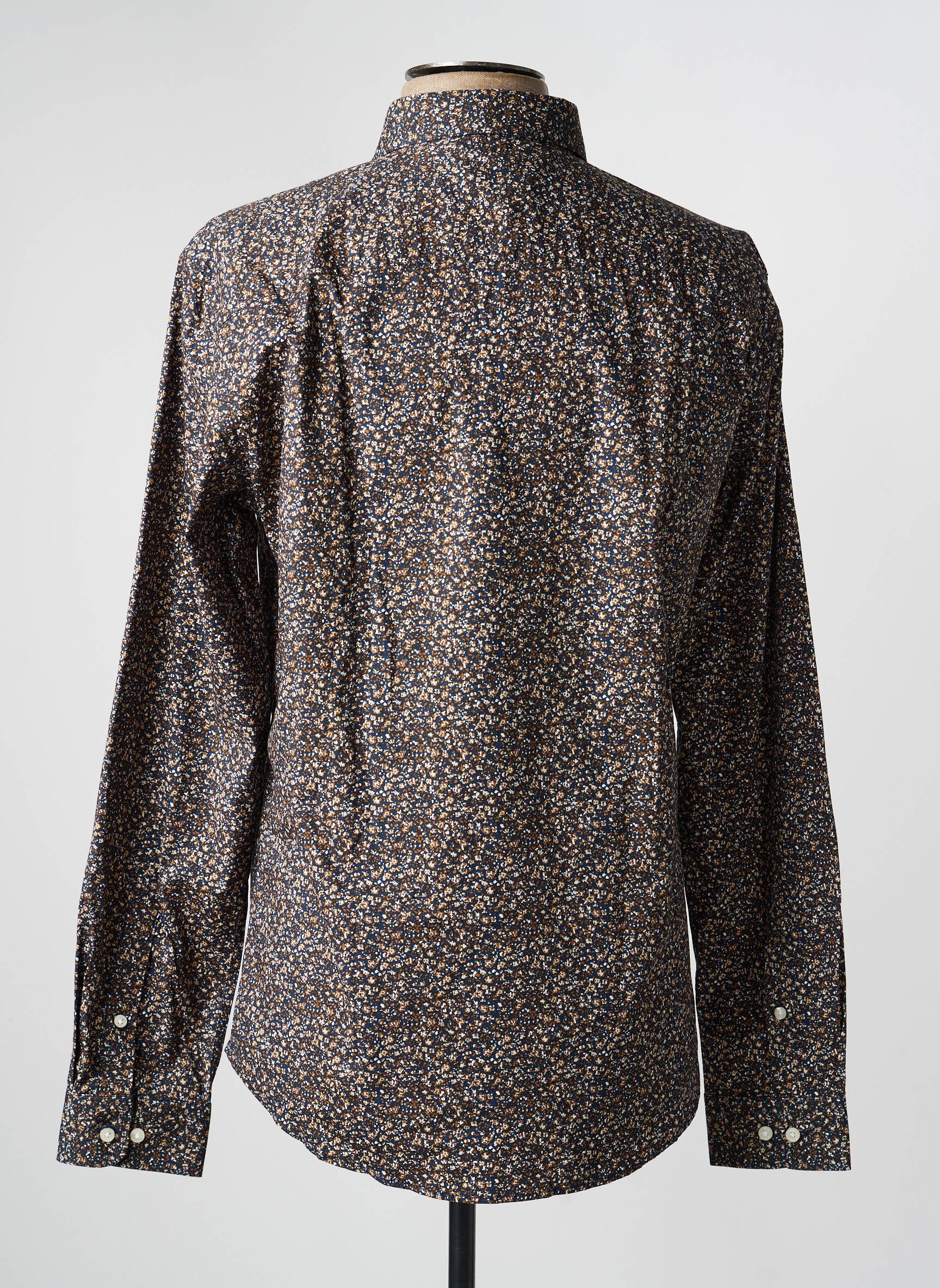 Chemise manches longues marron JACK & JONES homme