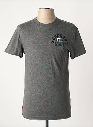 T-shirt gris SUPERDRY homme