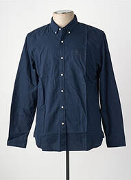 Chemise manches longues bleu SUPERDRY homme