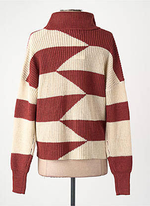 Pull col roulé rouge ONLY femme