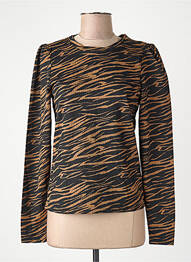 T-shirt coupe droite marron ONLY femme