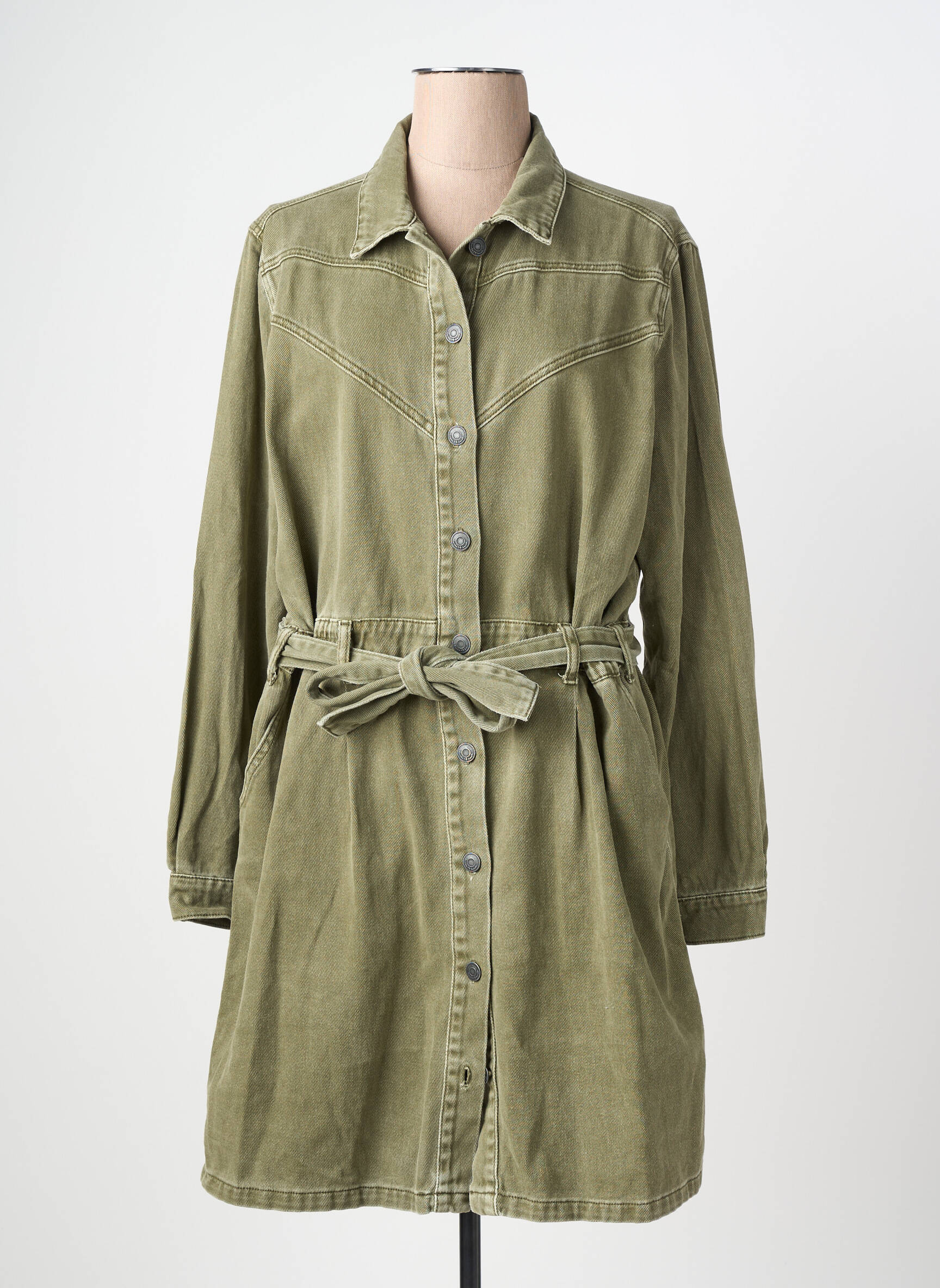 Robe mi-longue vert CIRCLE OF TRUST femme