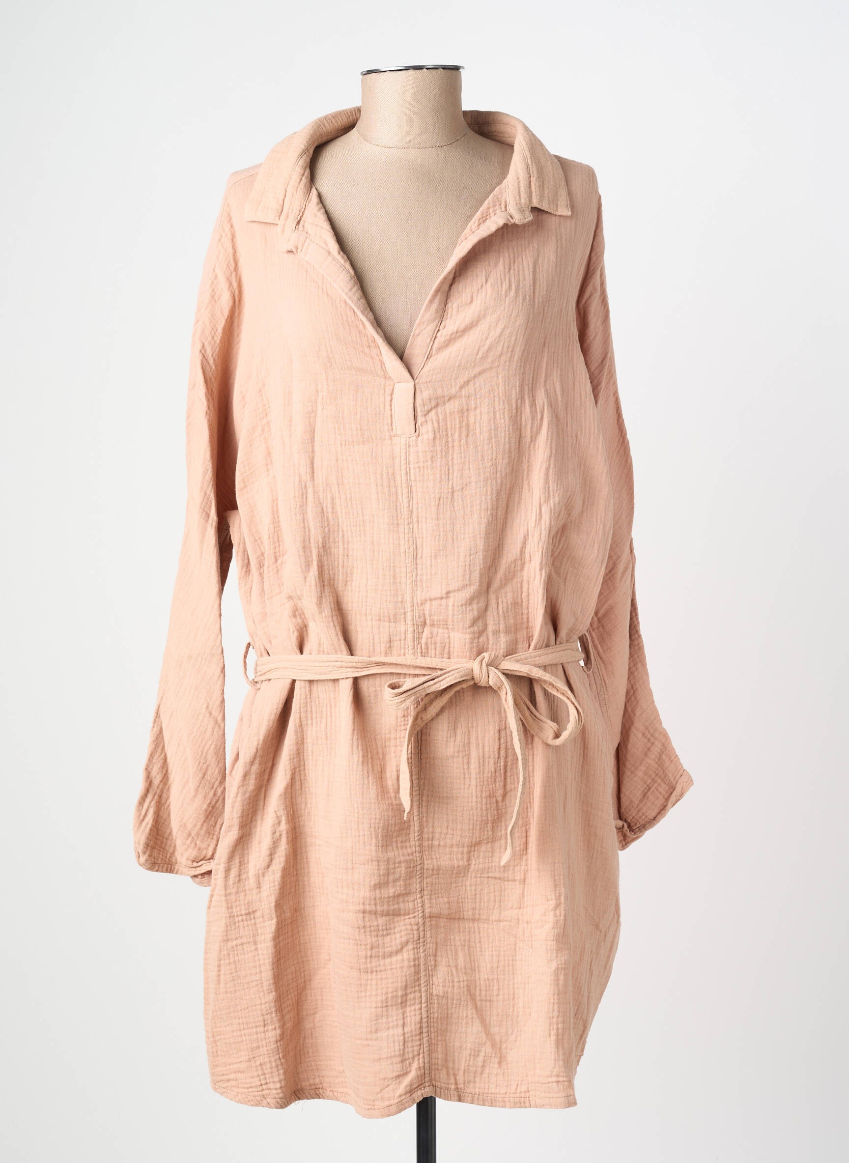 Robe mi-longue beige CIRCLE OF TRUST femme