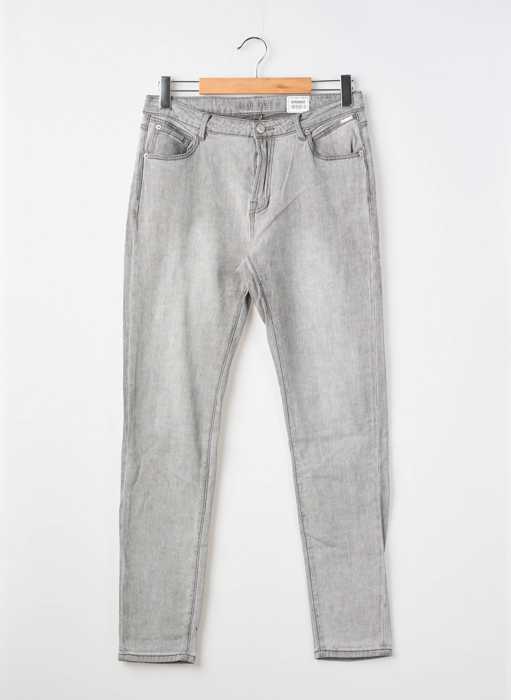 Pantalon droit gris BLUE DAZE femme