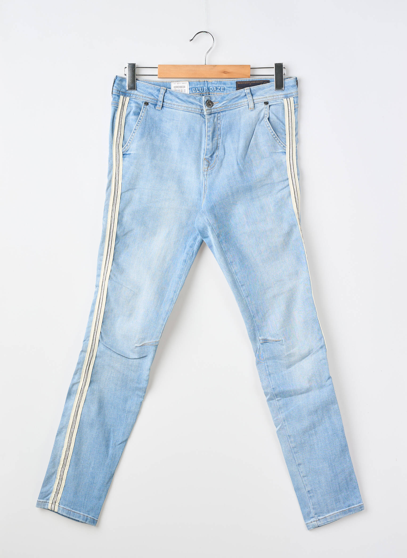 Pantalon droit bleu BLUE DAZE femme