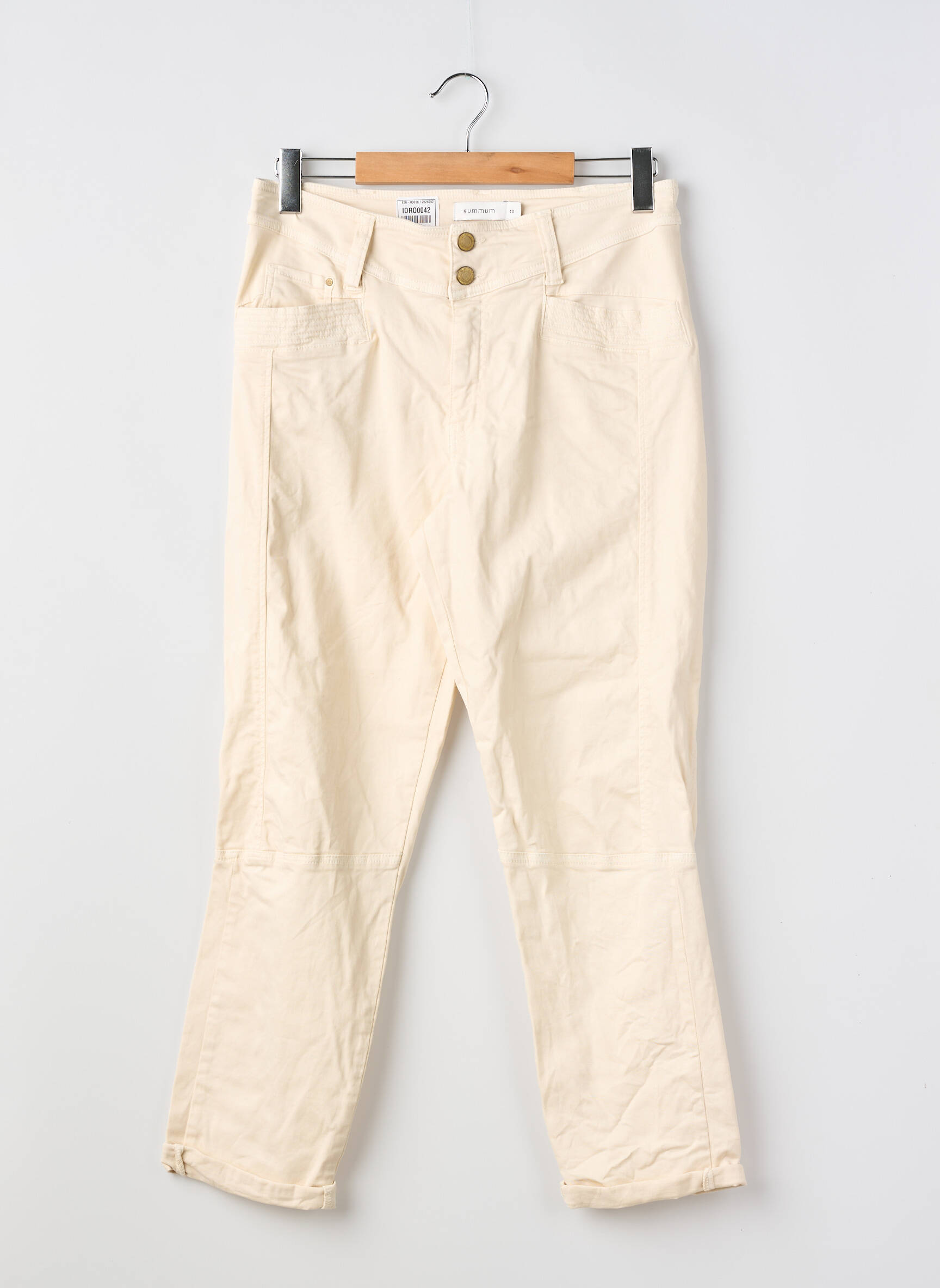 Pantalon droit beige SUMMUM femme
