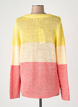 Pull col rond manches longues beige ONLY femme