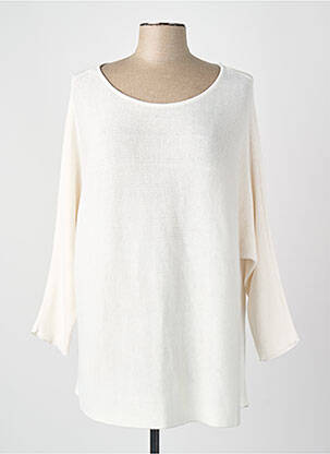 Pull coupe droite manches 3/4 blanc VERO MODA femme