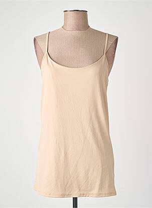 Débardeur coupe droite beige VILA femme