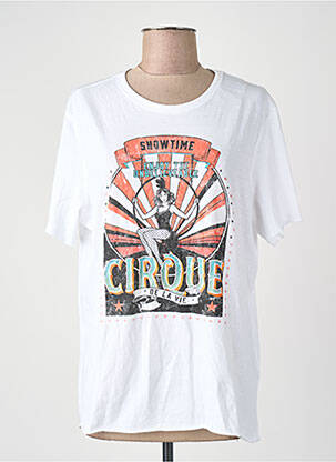 T-shirt col rond blanc ONLY femme