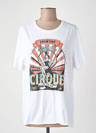 T-shirt col rond blanc ONLY femme