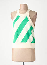 Débardeur col rond sans manche vert VERO MODA femme