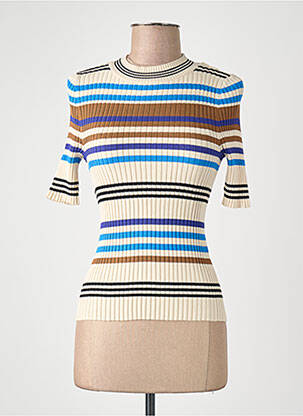 T-shirt col rond marron ONLY femme