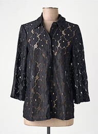 Chemisier coupe droite manches 3/4 noir VERO MODA femme