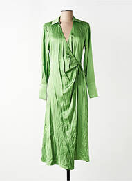 Robe longue vert MANGO femme