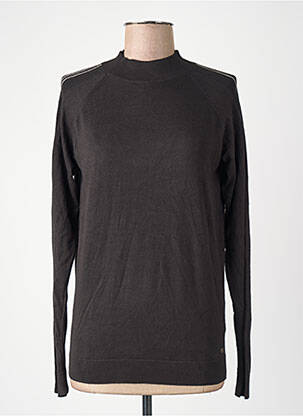 Pull col roulé noir GARCIA femme