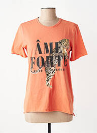 T-shirt coupe droite orange ONLY femme