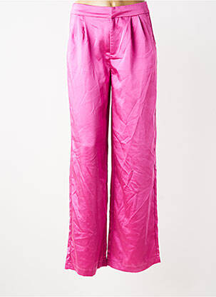 Pantalon droit taille haute taille haute rose ONLY femme