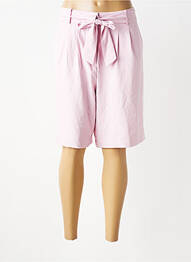 Bermuda coupe droite rose CARMAKOMA femme
