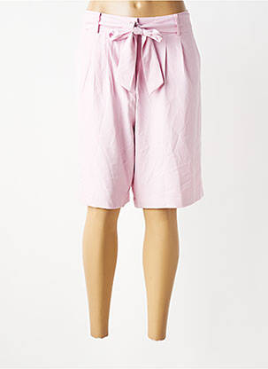Bermuda coupe droite rose CARMAKOMA femme