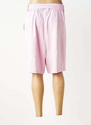 Bermuda coupe droite rose CARMAKOMA femme