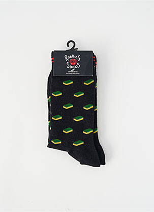 Chaussettes noir ROARING SOCKS homme