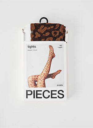 Collants marron PIECES femme