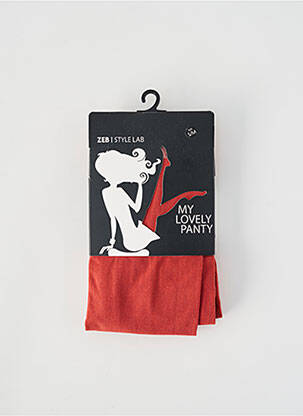 Collants rouge ZEB STYLE LAB  femme