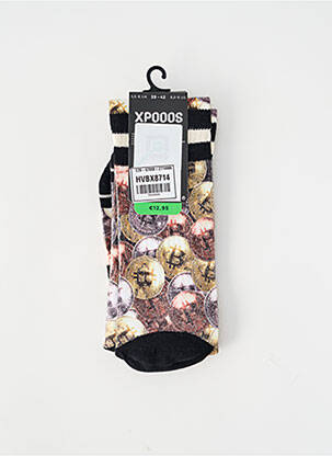 Chaussettes marron XPOOOS homme