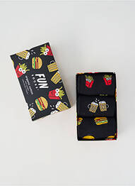 Chaussettes noir FUN SOCKS homme