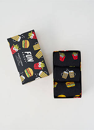 Chaussettes noir FUN SOCKS homme