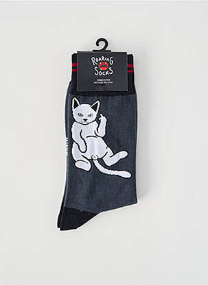 Chaussettes noir ROARING SOCKS homme