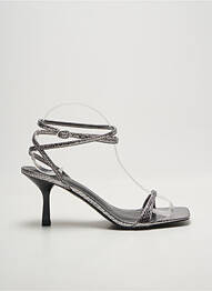 Sandales/nu pieds argent MANGO femme