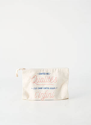 Trousse de toilette beige MONSIEUR TSHIRT femme