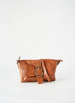 Sac bandoulière réglable marron PIECES femme