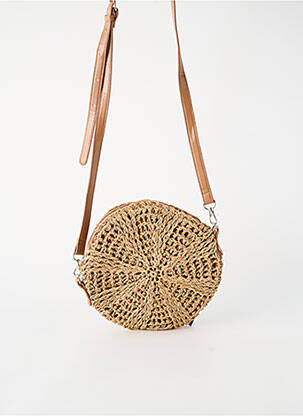 Sac fermeture zippée beige PIECES femme